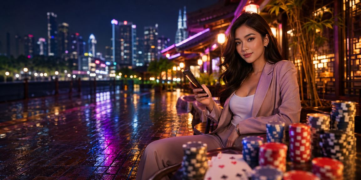 Permainan poker bergaya Melayu di Selangor – meja Texas Hold'em 368e pada telefon pintar